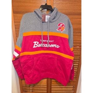 Tampa Bay Buccaneers Mitchell and Ness Head Coach Pullover Hoodie Mens XL